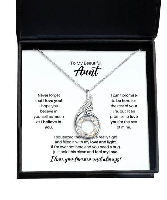 To My Aunt Necklace - Promise to Love You - Phoenix Necklace for Birthday, Mother's Day, Christmas - Jewlery Gift for Aunt