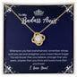 To My Badass Aunt Necklace - Straighten Your Crown - Motivational Graduation Gift - Aunt Birthday Christmas Gift 18K Yellow Gold Finish / Standard Box