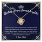 To My Badass Bonus Granddaughter Necklace - Straighten Your Crown - Motivational Graduation Granddaughter-in-Law Birthday Christmas Gift 18K Yellow Gold Finish / Standard Box