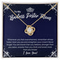 To My Badass Foster Mom Necklace - Straighten Your Crown - Motivational Graduation Gift - Foster Mom Birthday Christmas Gift 18K Yellow Gold Finish / Standard Box