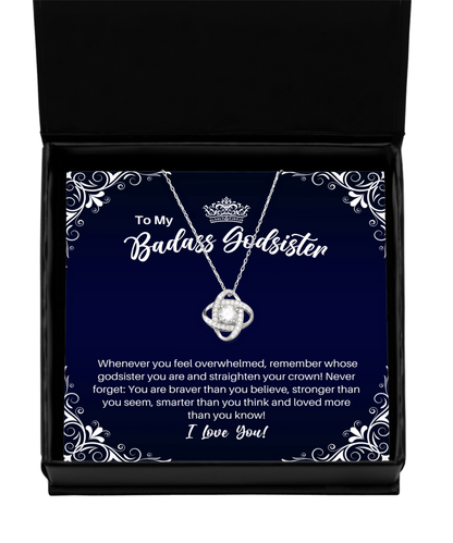 To My Badass Godsister Necklace - Straighten Your Crown - Motivational Graduation Gift - Godsister Birthday Christmas Gift - LKS