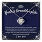 To My Badass Granddaughter Necklace - Straighten Your Crown - Motivational Graduation Gift - Granddaughter Birthday Christmas Gift 14K White Gold Finish / Standard Box
