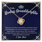 To My Badass Granddaughter Necklace - Straighten Your Crown - Motivational Graduation Gift - Granddaughter Birthday Christmas Gift 18K Yellow Gold Finish / Standard Box