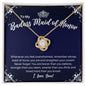 To My Badass Maid of Honor Necklace - Straighten Your Crown - Motivational Graduation Gift - Maid of Honor Wedding Birthday Christmas Gift 18K Yellow Gold Finish / Standard Box
