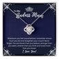 To My Badass Mum Necklace - Straighten Your Crown - Motivational Graduation Gift - Mum Birthday Mother's Day Christmas Gift 14K White Gold Finish / Standard Box