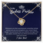 To My Badass Partner Necklace - Straighten Your Crown - Motivational Graduation Gift - Girlfriend Wife Fiancee Birthday Christmas Gift 18K Yellow Gold Finish / Standard Box