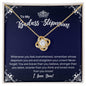 To My Badass Stepmom Necklace - Straighten Your Crown - Motivational Graduation Gift - Stepmother Birthday Mother's Day Christmas Gift 18K Yellow Gold Finish / Standard Box