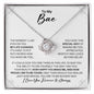 To My Bae Necklace - My Missing Piece - Valentine's Day Anniversary Gift - Girlfriend Wife Fiancee Soulmate Birthday Christmas Gift 14K White Gold Finish / Standard Box