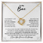 To My Bae Necklace - My Missing Piece - Valentine's Day Anniversary Gift - Girlfriend Wife Fiancee Soulmate Birthday Christmas Gift 18K Yellow Gold Finish / Standard Box