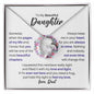 To My Beautiful Daughter Love Dad Necklace - Forever Love Heart Gift for Daughter 14k White Gold Finish / Standard Box