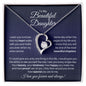 To My Beautiful Daughter Necklace - My Heart Walks With You - Forever Love Jewelry Gift for Daughter 14k White Gold Finish / Standard Box