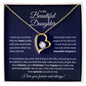 To My Beautiful Daughter Necklace - My Heart Walks With You - Forever Love Jewelry Gift for Daughter 18k Yellow Gold Finish / Standard Box