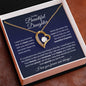 To My Beautiful Daughter Necklace - My Heart Walks With You - Forever Love Jewelry Gift for Daughter