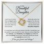 To My Beautiful Daughter Necklace - Proud of You - Gift for Daughter Birthday Christmas Graduation 18K Yellow Gold Finish / Standard Box