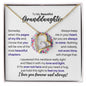 To My Beautiful Granddaughter Necklace - Forever Love Heart Gift for Granddaughter 18k Yellow Gold Finish / Standard Box