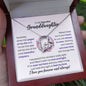 To My Beautiful Granddaughter Necklace - Forever Love Heart Gift for Granddaughter