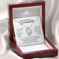 To My Beautiful Soulmate - In Your Eyes I Have Found My Home - Forever Love Necklace 14k White Gold Finish / Mahogany w/LED