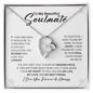 To My Beautiful Soulmate - In Your Eyes I Have Found My Home - Forever Love Necklace 14k White Gold Finish / Two Tone