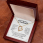 To My Beautiful Soulmate - In Your Eyes I Have Found My Home - Forever Love Necklace 18k Yellow Gold Finish / Mahogany w/LED