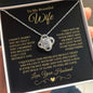 To My Beautiful Wife Necklace - Can't Live Without You - Gift for Wife - Valentine's Day, Anniversary Gift, Birthday Gift