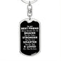 To My Best Friend Dog Tag Keychain - Always Remember You Are Braver - Motivational Graduation Gift - Bestie BFF Birthday Christmas Gift