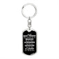 To My Best Friend Dog Tag Keychain - Always Remember You Are Braver - Motivational Graduation Gift - Bestie BFF Birthday Christmas Gift Dog Tag with Swivel Keychain (Steel) / No