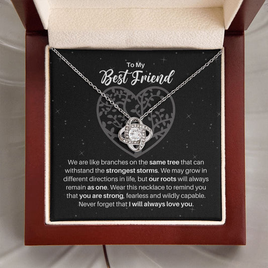 To My Best Friend Necklace - Gift for Best Friend - Branches on the Same Tree - Motivational Graduation, Birthday, Christmas, Wedding Gift