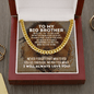 To My Big Brother Cuban Link Chain Necklace - Motivational Graduation Gift - Big Brother Wedding Gift - Birthday Gift for Big Brother