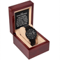 To My Bonus Brother Black Chronograph Watch - Always Remember Motivational Graduation Gift - Bonus Brother Wedding Gift - Birthday Gift