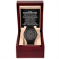 To My Bonus Brother Men's Wooden Watch - Motivational Graduation Gift - Bonus Brother Wedding Gift - Birthday Present for Bonus Brother