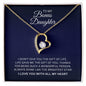 To My Bonus Daughter Necklace - Brightest Star - Jewelry Gift for Stepdaughter or Daughter-in-Law 18k Yellow Gold Finish / Standard Box