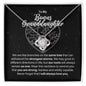 To My Bonus Granddaughter Necklace Gift - Branches on the Same Tree - Motivational Graduation, Birthday, Christmas, Wedding Gift 14K White Gold Finish / Standard Box