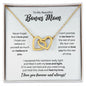 To My Bonus Mom Necklace - Promise to Love You - Motivational Graduation Gift - Bonus Mom Birthday Gift - Christmas Gift 18K Yellow Gold Finish / Standard Box