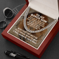 To My Bonus Son Cuban Link Chain Necklace - Motivational Gift for Bonus Son
