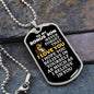 To My Bonus Son Lion Dog Tag Necklace - Never Forget I Love You - Motivational Graduation Gift - Bonus Son Birthday Gift - Christmas Gift Military Chain (Silver) / No