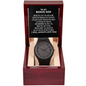 To My Bonus Son Men's Wooden Watch - Motivational Graduation Gift - Bonus Son Wedding Gift - Birthday Present for Bonus Son