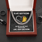 To My Boyfriend Cuban Chain Necklace - You Are the Only Meat for My Taco - Funny Anniversary or Valentine's Day Gift