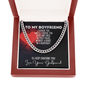 To My Boyfriend Cuban Link Chain Necklace - I Choose You - Valentine&#39;s Day/Anniversary Gift for Boyfriend Cuban Link Chain (Stainless Steel)