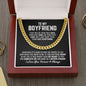 To My Boyfriend Cuban Link Chain Necklace - Your Last Everything - Anniversary Wedding Gift - Christmas Birthday Gift for Boyfriend