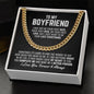 To My Boyfriend Cuban Link Chain Necklace - Your Last Everything - Anniversary Wedding Gift - Christmas Birthday Gift for Boyfriend