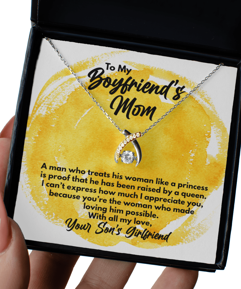 To My Boyfriend's Mom Necklace - Gift for Future Mother In Law