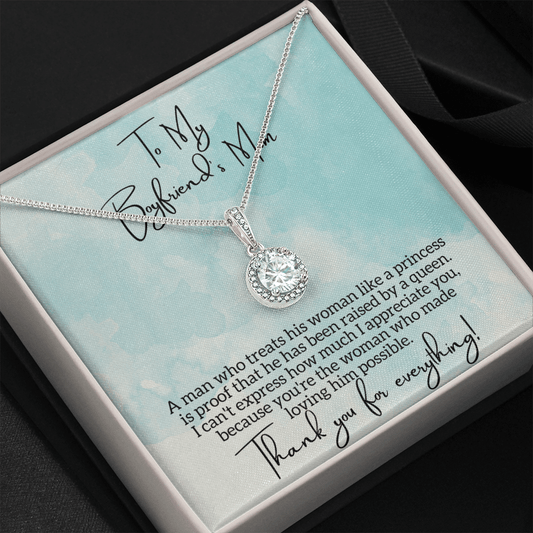 To My Boyfriend's Mom Necklace - Mother's Day Gift - Birthday Present - Boyfriend's Mother Jewelry