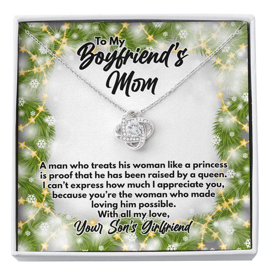 To My Boyfriend's Mom Necklace - Xmas Gift for Boyfriend's Mother - Future Mother-in-Law Christmas Gift Standard Box