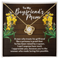To My Boyfriend's Mom Princess New Love Knot Template 18K Yellow Gold Finish / Standard Box