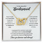 To My Bridesmaid Necklace - Promise to Love You - Motivational Graduation Gift - Bridesmaid Birthday Gift - Christmas Gift 18K Yellow Gold Finish / Standard Box