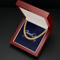 To My Brother Cuban Link Chain Necklace - Motivational Gift for Brother