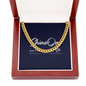 To My Brother Cuban Link Chain Necklace - Motivational Gift for Brother Cuban Link Chain (14K Gold Plated)