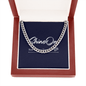 To My Brother Cuban Link Chain Necklace - Motivational Gift for Brother Cuban Link Chain (Stainless Steel)