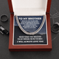 To My Brother Cuban Link Chain Necklace - Motivational Gift for Brother - Religious Brother Birthday Graduation Gift
