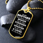 To My Brother Dog Tag Necklace - Always Remember You Are Braver - Motivational Graduation Gift - Brother Birthday Gift - Christmas Gift